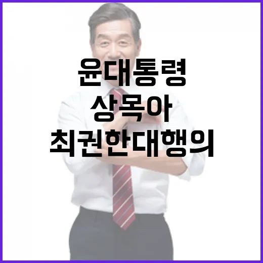 상목아! 윤 대통령…