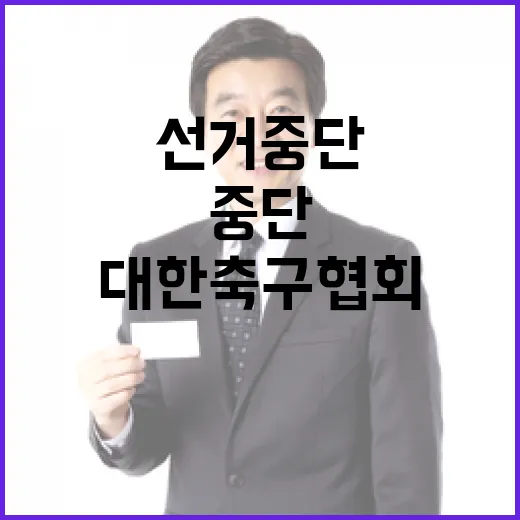 선거 중단 이유는 무엇인가? 대한축구협회 법적 결정