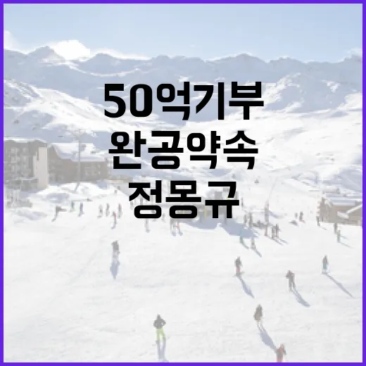 정몽규 50억 기부…