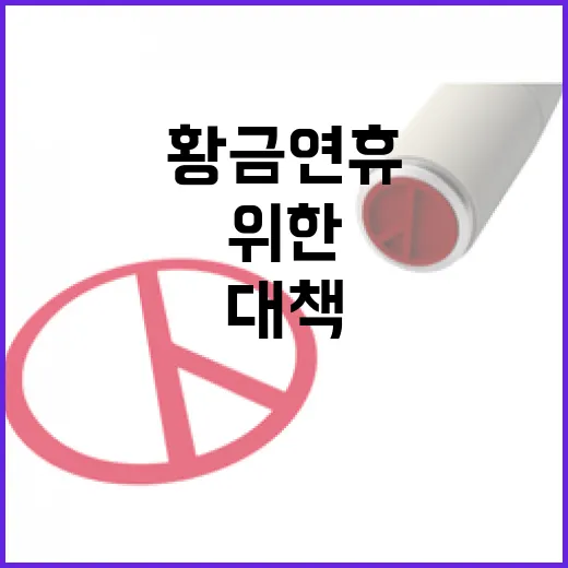 황금연휴 성공 내수 살리기 위한 대책!