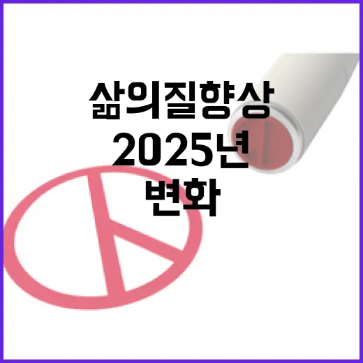 2025년 변화 삶…