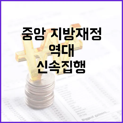 역대 최고 신속집행…