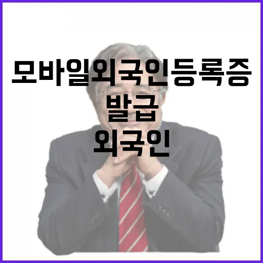 모바일 외국인등록증…