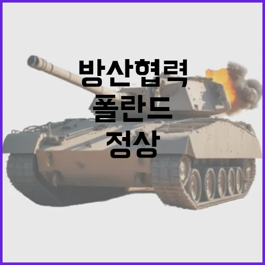 방산협력 한폴란드 수출 정상 진행 중인 사실!