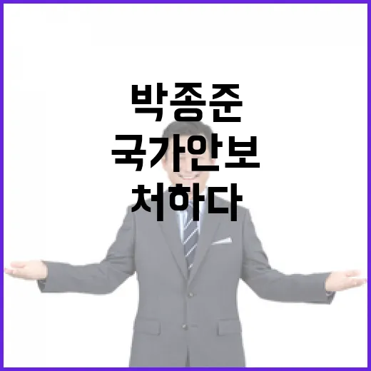 국가 안보 박종준 조사로 위기에 처하다!