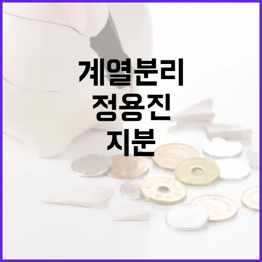 정용진 母 지분 매수…계열 분리 왜?