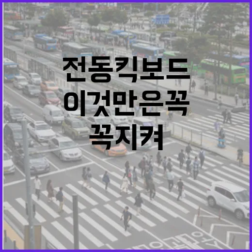 전동킥보드 안전 이것만은 꼭 지켜요!