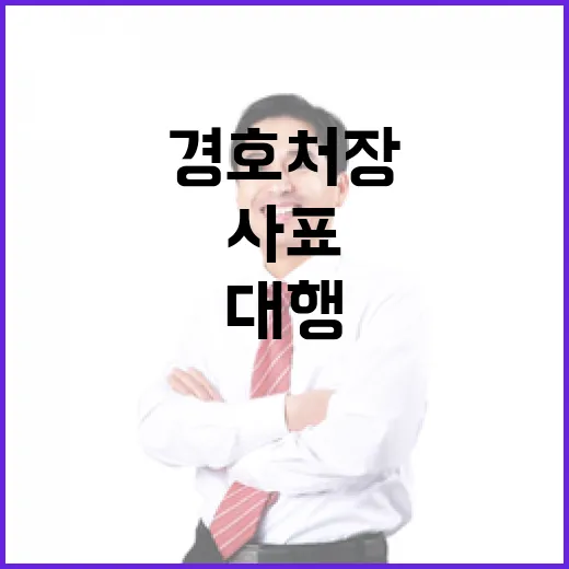 경호처장 사표 수리 차장 대행 체제 전환!