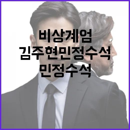 비상계엄 법률검토 김주현 민정수석 조사 중!