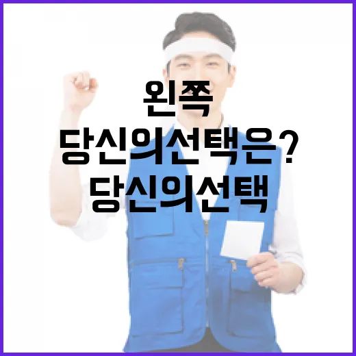 “왼쪽 당신의 선택…