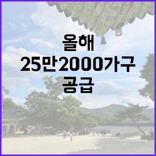 공급 올해 25만2…