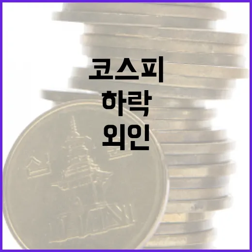 코스피 외인 매도로 2500선 저 아래로 하락!