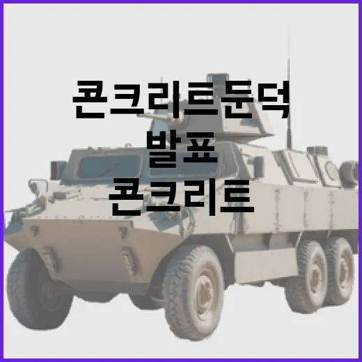 콘크리트 둔덕 박상우 즉시 교체 계획 발표!