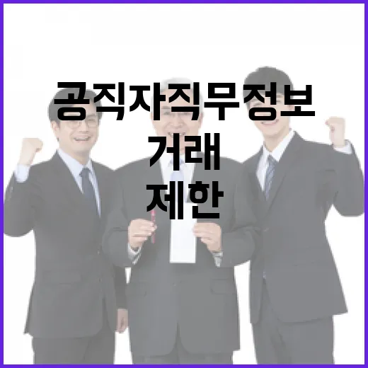 가상자산 거래 공직자 직무 정보로 제한된다!