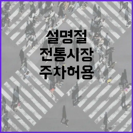 주차 허용 설 명절…