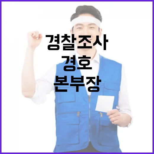 경찰 조사 강경파 경호차장과 본부장 주목!