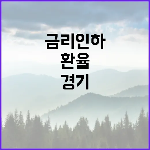 금리인하 경기상황과…