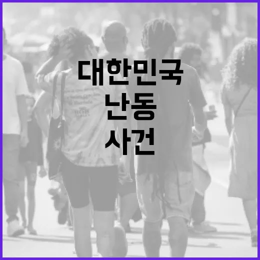 폭력 난동 대한민국…