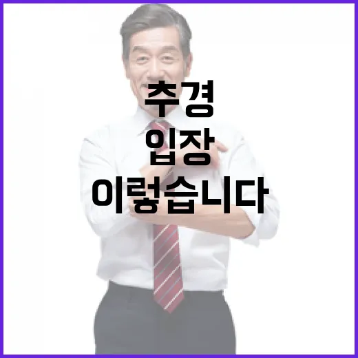 추경사업 기재부의 …