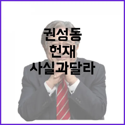 헌재 사실과 달라……