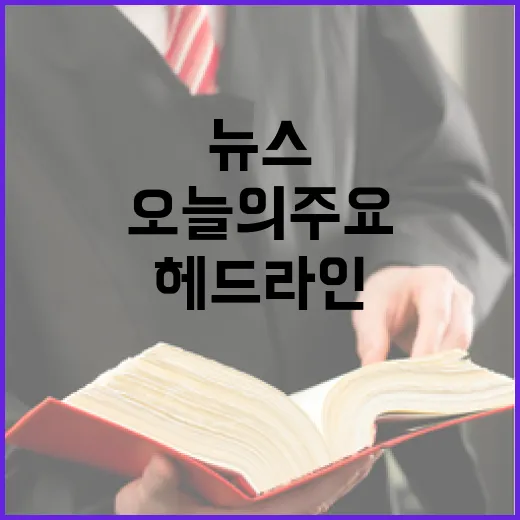 헤드라인 오늘의 주…