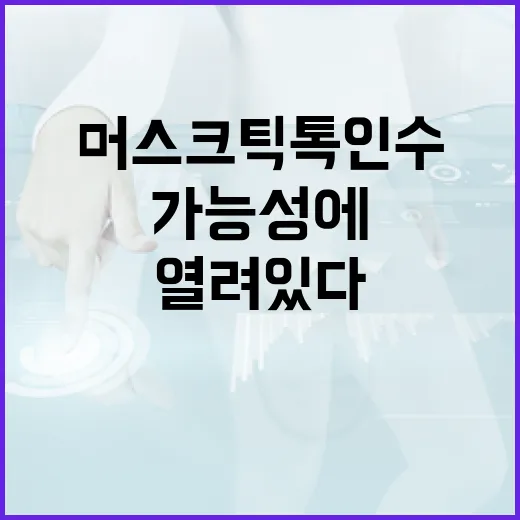 머스크 틱톡 인수 …