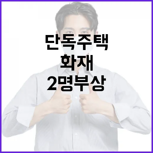 부산 화재 단독주택에서 2명 부상 발생!