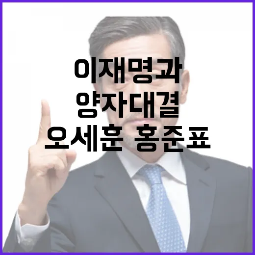 대선 양자 대결 이재명과 오세훈·홍준표 동률!