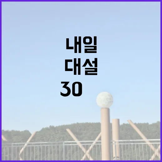 대설 경고 내일 30㎝ 눈과 강풍 온다!