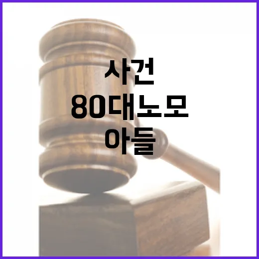 80대 노모 아들에 의해 숨진 충격 사건 발견!