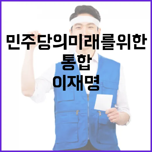 통합 민주당의 미래를 위한 이재명과의 만남!