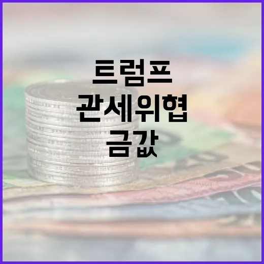 금값 트럼프 관세 위협으로 사상 최고치 돌파!