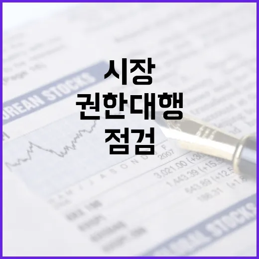 금융시장 점검체계 유지 최고 권한대행의 당부!