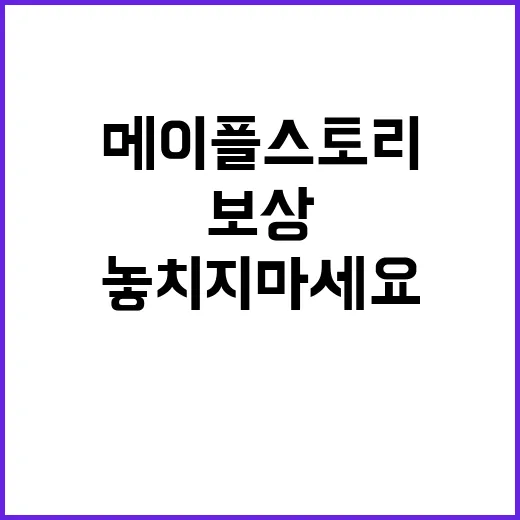 아이템 보상 메이플스토리에서 절대 놓치지 마세요!