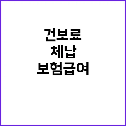 체납 건보료 외국인의 보험급여 불허 이유!