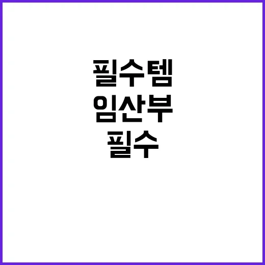 임산부 필수템 놓치…