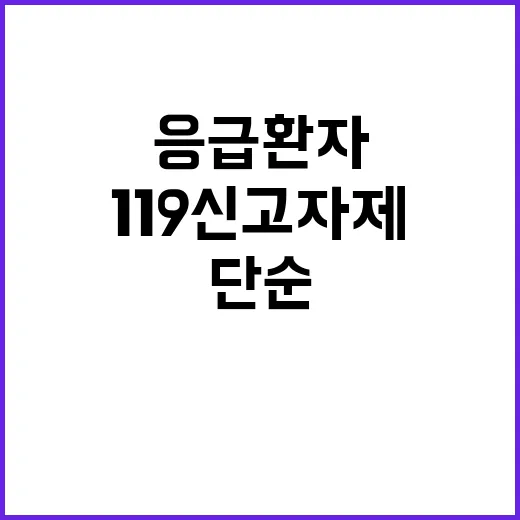 응급환자 협조 단순…