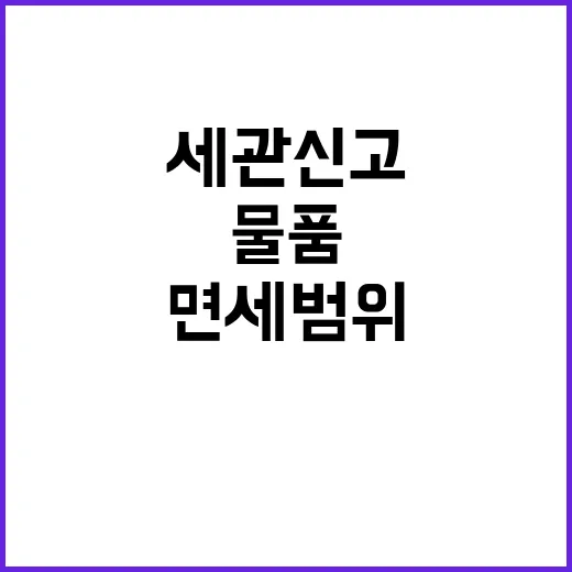 면세범위 물품 구매…