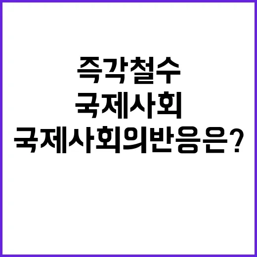 정부의 즉각 철수 …