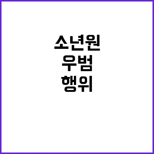 우범행위 단독 소년…