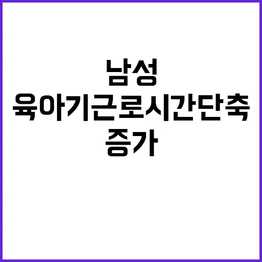 “육아기 근로시간 단축 남성들 증가 현상!”