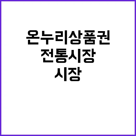 온누리상품권 전통시장에 새로운 희망 제시하다!