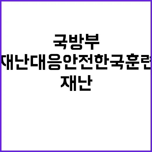 국방부 재난대응 안…