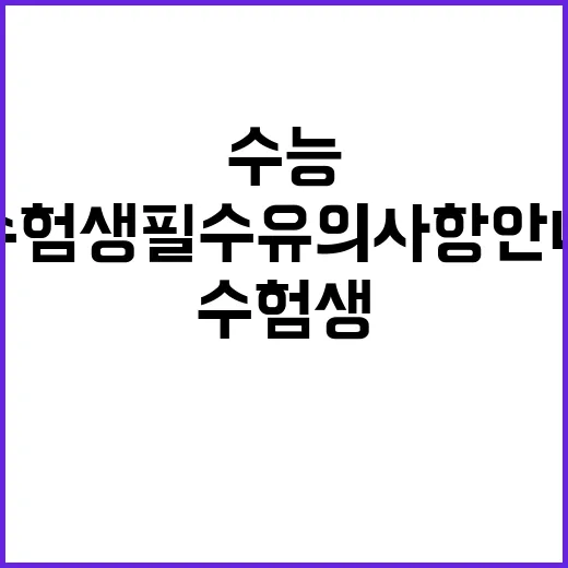 수능 이것만 기억하…