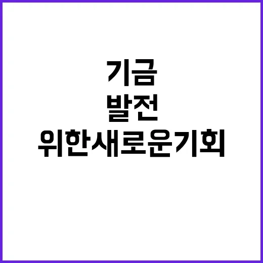 기금 지역 발전 위…