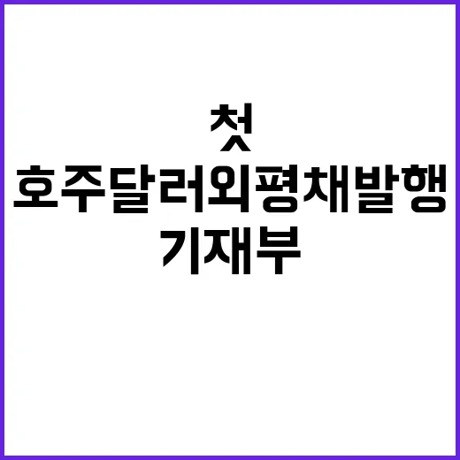 호주 달러 외평채 …