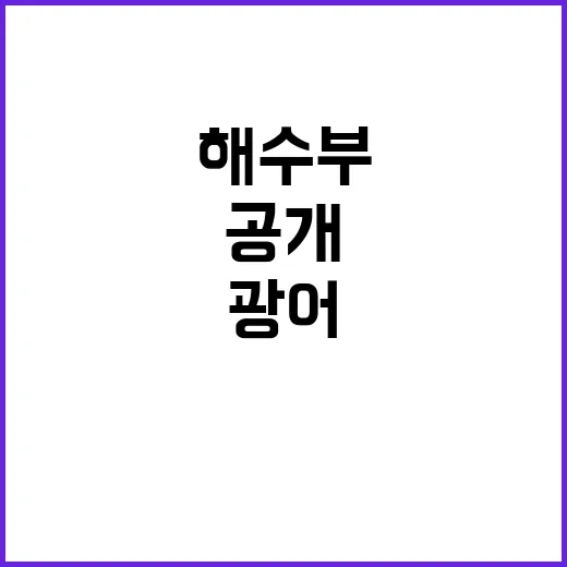 광어 수급 문제 해…