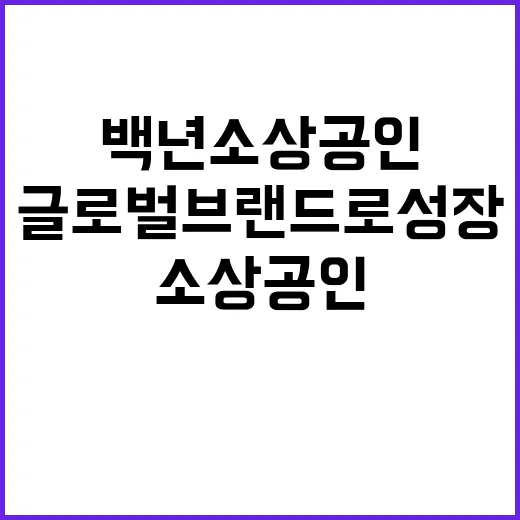 백년소상공인 글로벌…