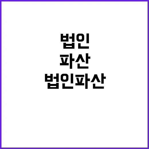 법인 파산 감소 경제 회복 조짐 기대!