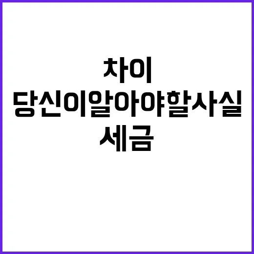 연봉 세금 차이 당…